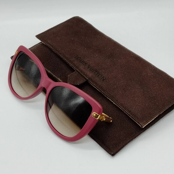 Authentic Louis Vuitton Sunglasses Z0631E Women's Reds mn440-120625 - Picture 2 of 9